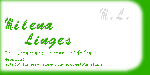 milena linges business card